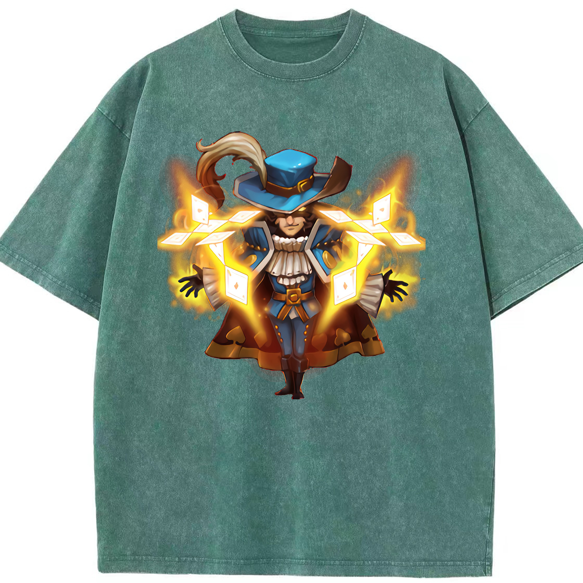 リーグ・オブ・レジェンド League of Legends LOL 綿100% ヴィンテージ風 半袖Tシャツ（フロントプリント）